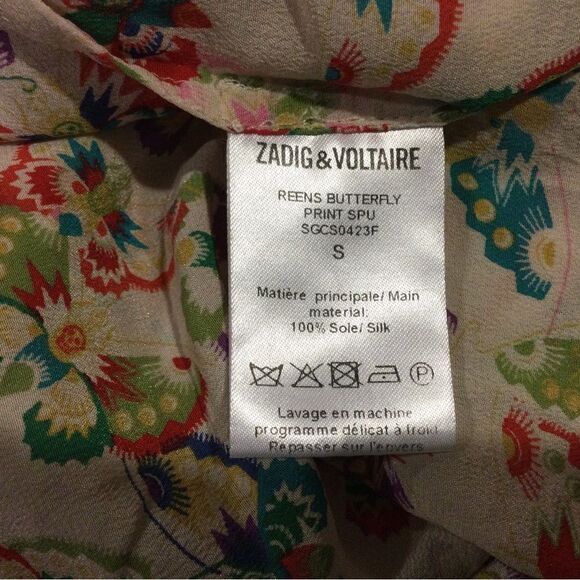 ZADIG & VOLTAIRE  Reens Butterfly Print Mini Dress - Picture 7 of 7